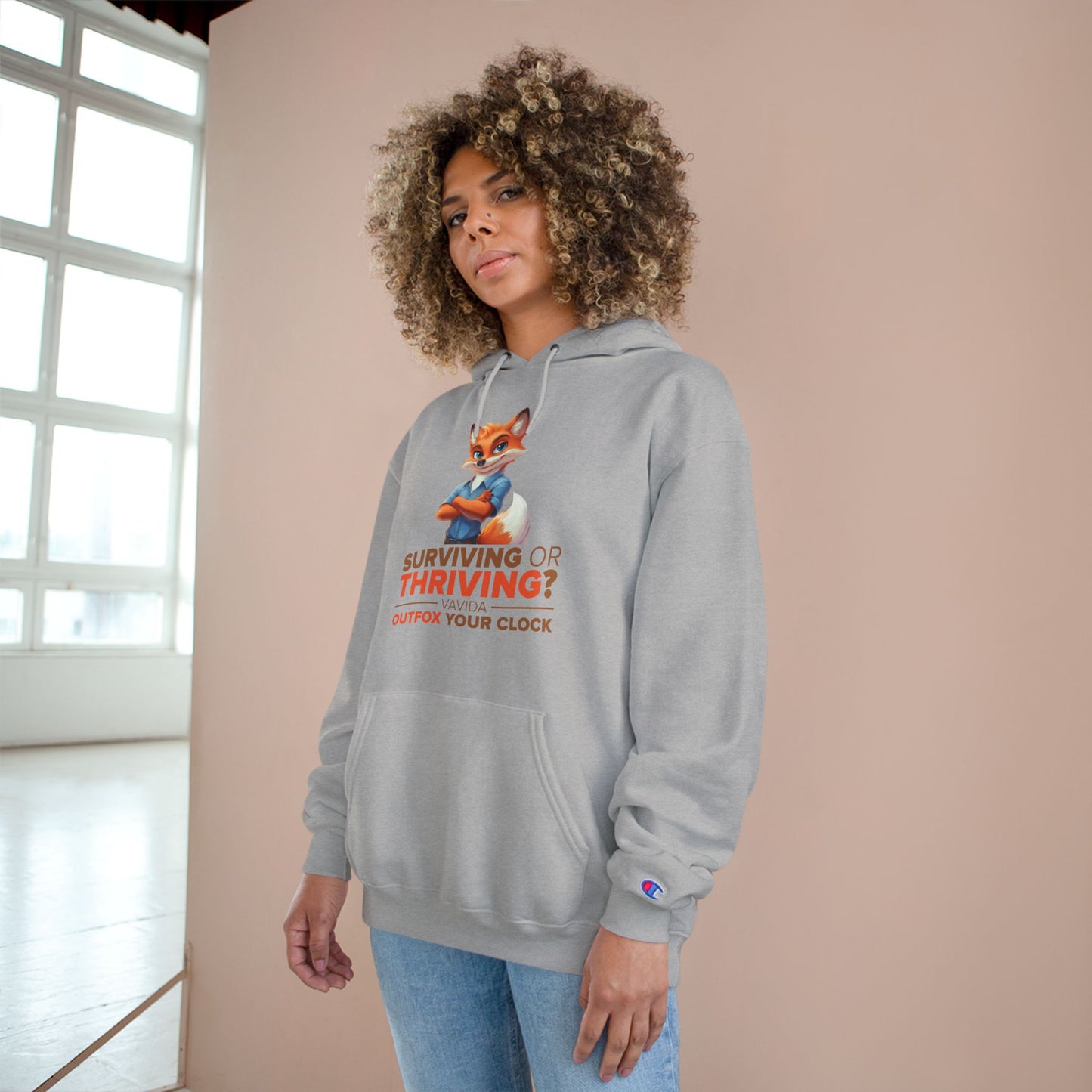 Vavida Clockbusters Champion Hoodie – CEO of Cozy (grey)