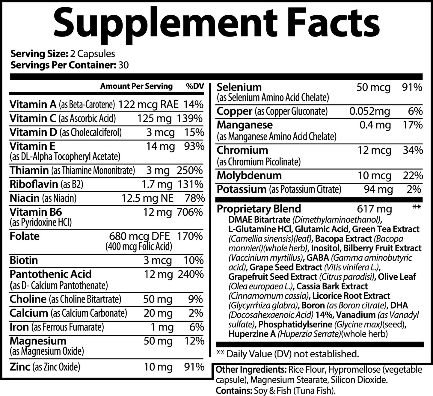 VAVIDA Brain Boost Nootropics